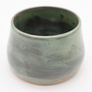 Tasse expresso /Pot à sauce céramique fait main vert mat
